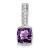Cushion Gemstone & Diamond Pendants