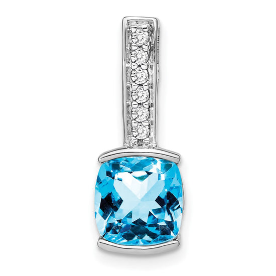 Cushion Gemstone & Diamond Pendants