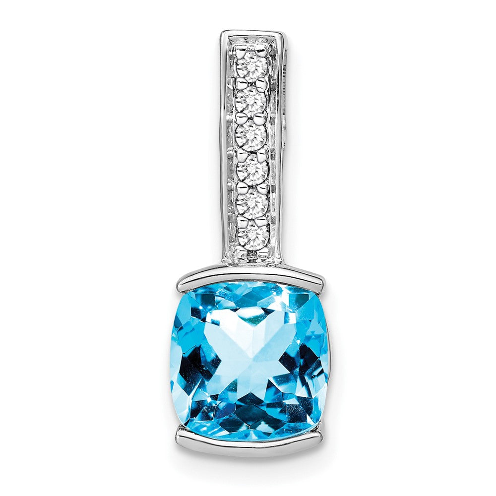 Cushion Gemstone & Diamond Pendants