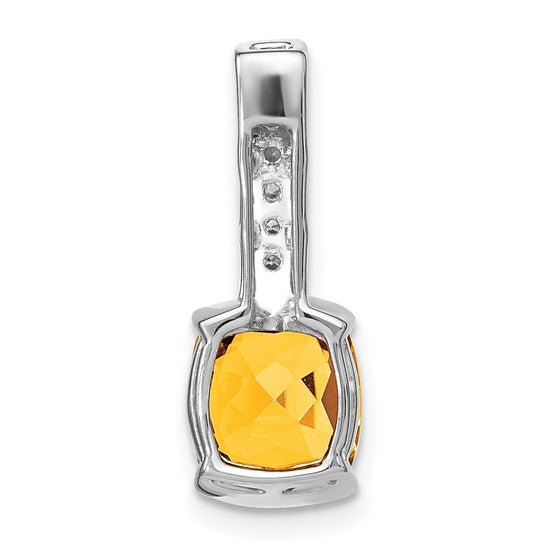 Cushion Gemstone & Diamond Pendants