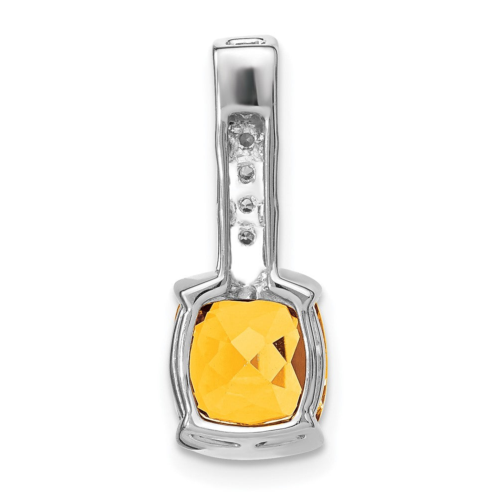 Cushion Gemstone & Diamond Pendants