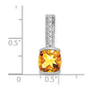 Cushion Gemstone & Diamond Pendants