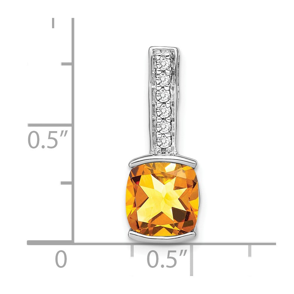 Cushion Gemstone & Diamond Pendants