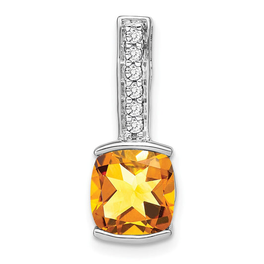 Cushion Gemstone & Diamond Pendants