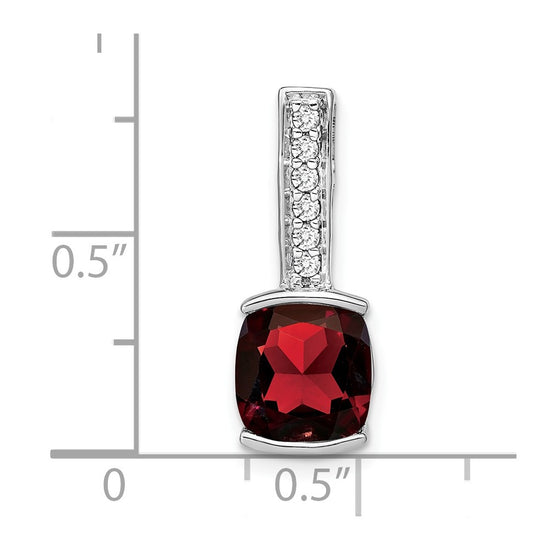 Cushion Gemstone & Diamond Pendants