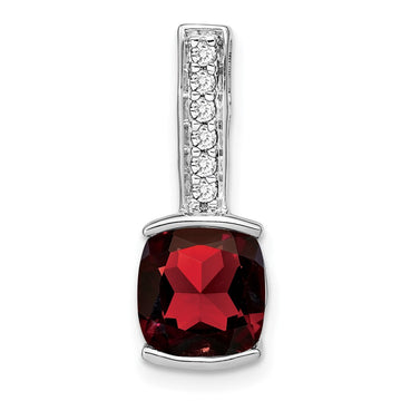 Cushion Gemstone & Diamond Pendants