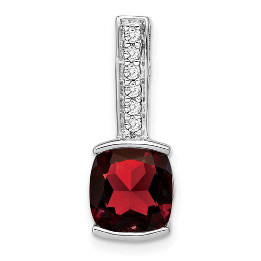 Cushion Gemstone & Diamond Pendants