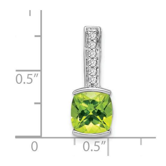 Cushion Gemstone & Diamond Pendants