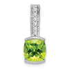 Cushion Gemstone & Diamond Pendants