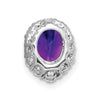 Oval Gemstone and Diamond Halo Pendants