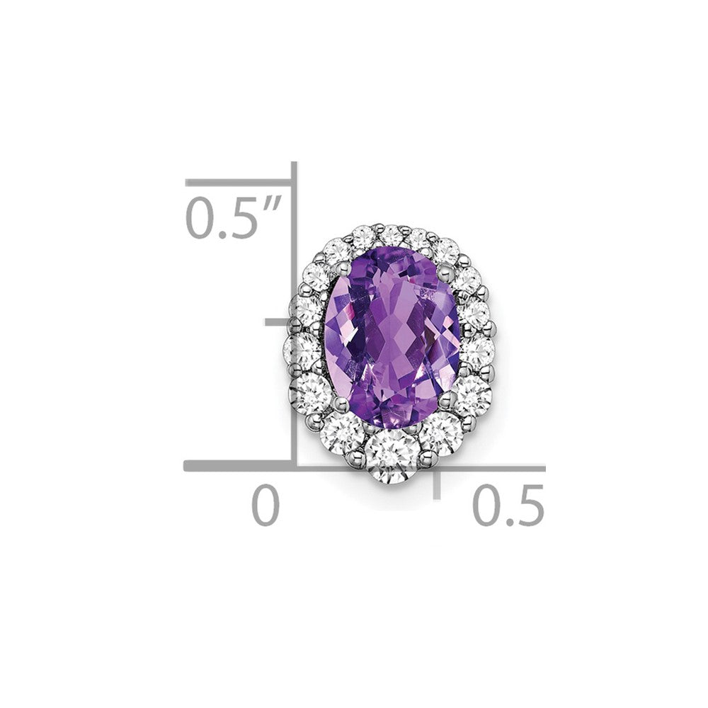 Oval Gemstone and Diamond Halo Pendants