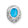 Oval Gemstone and Diamond Halo Pendants