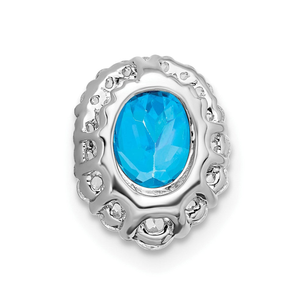 Oval Gemstone and Diamond Halo Pendants