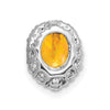 Oval Gemstone and Diamond Halo Pendants