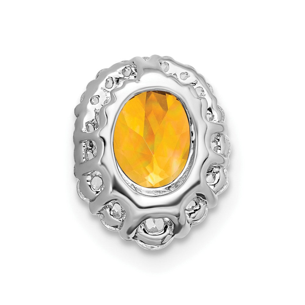 Oval Gemstone and Diamond Halo Pendants