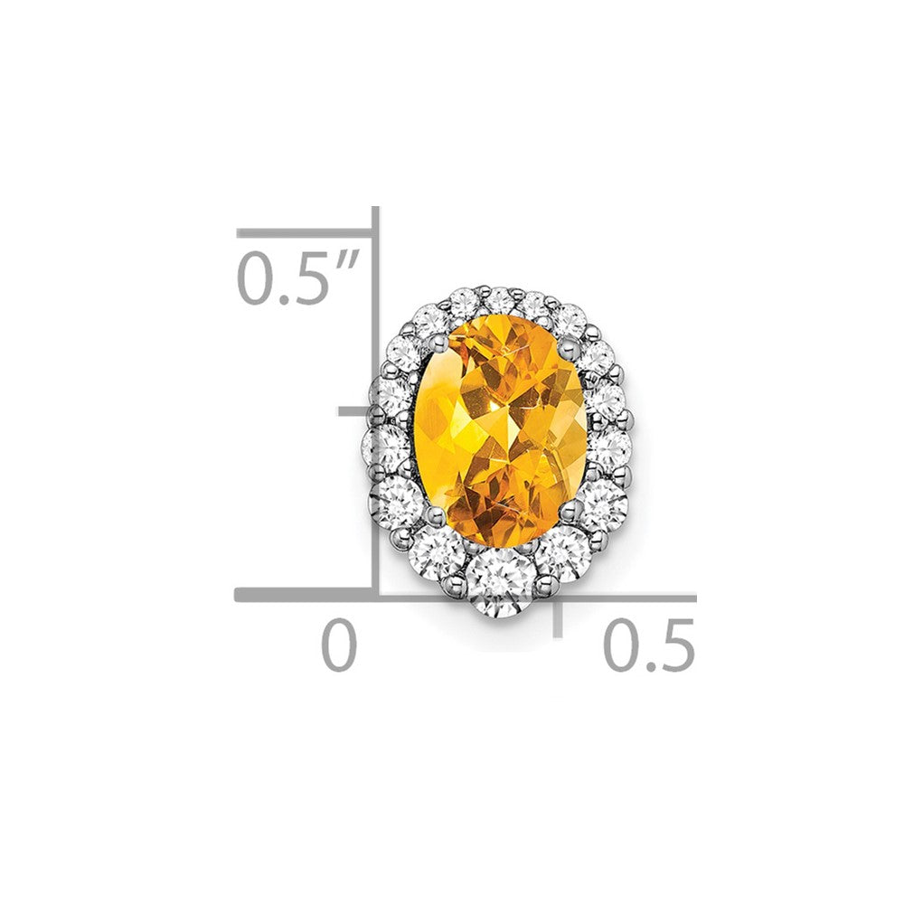 Oval Gemstone and Diamond Halo Pendants