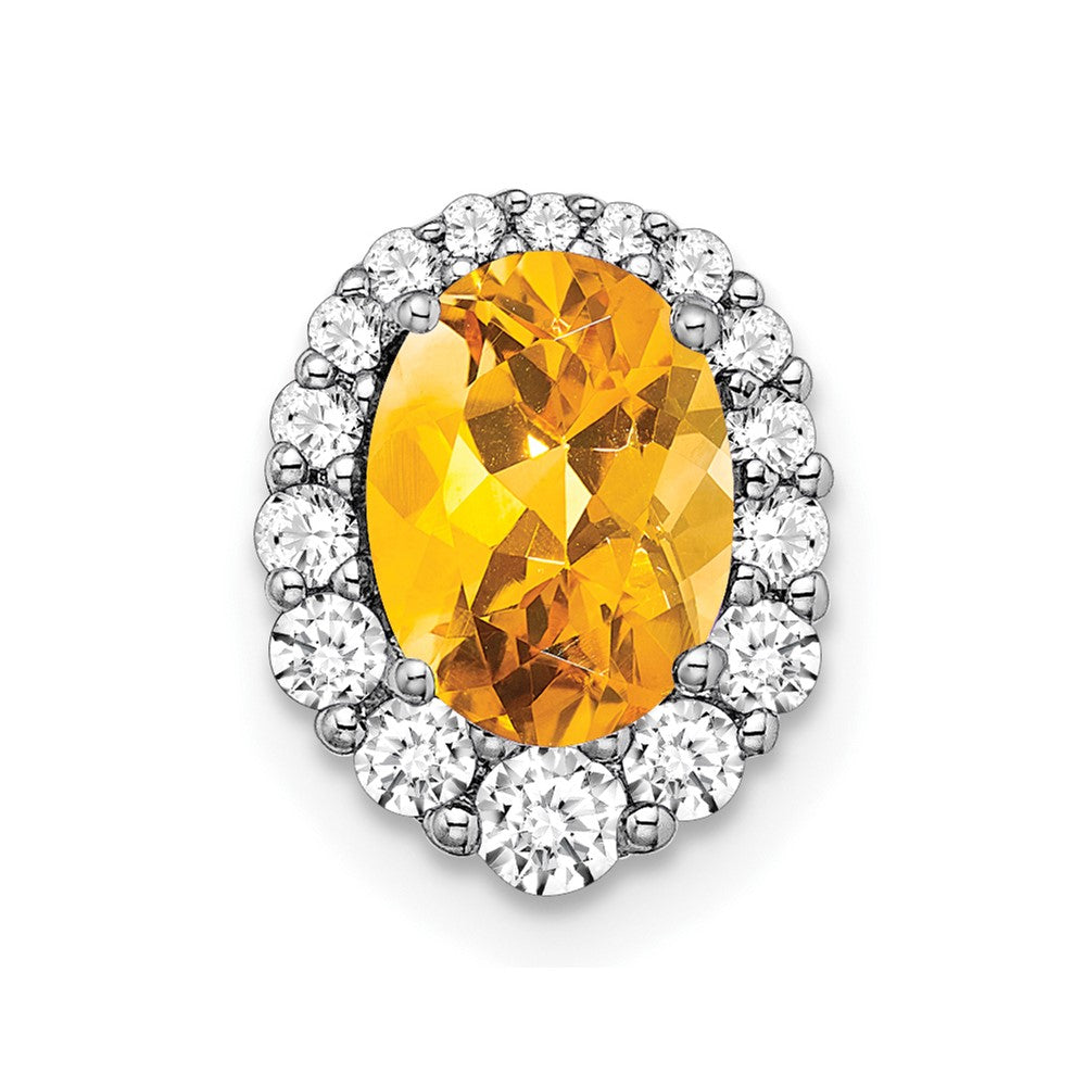 Oval Gemstone and Diamond Halo Pendants