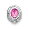 Oval Gemstone and Diamond Halo Pendants