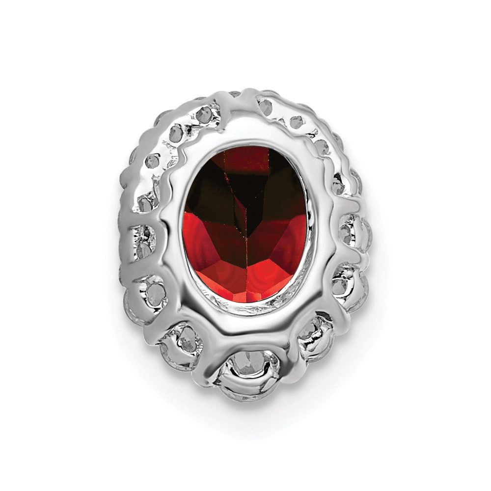 Oval Created Gemstone & LG Diamond Halo Pendants