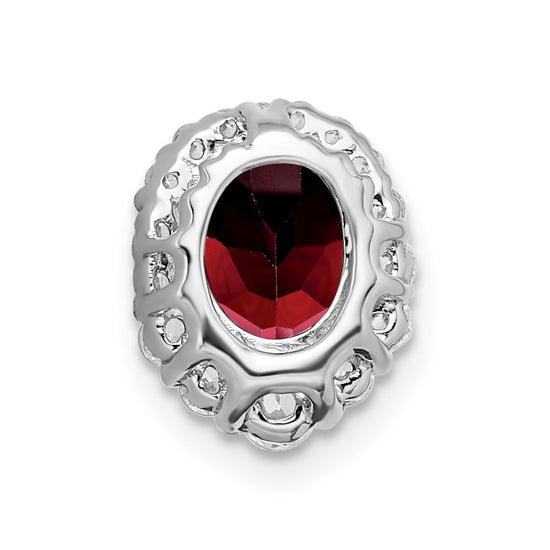 Oval Gemstone and Diamond Halo Pendants