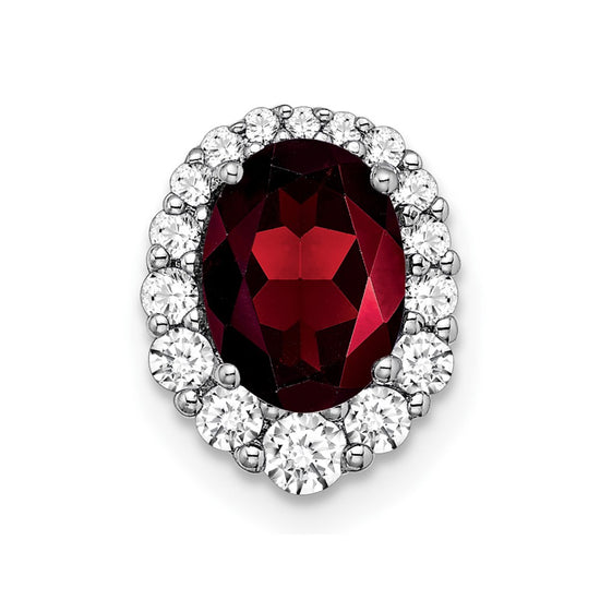 Oval Gemstone and Diamond Halo Pendants