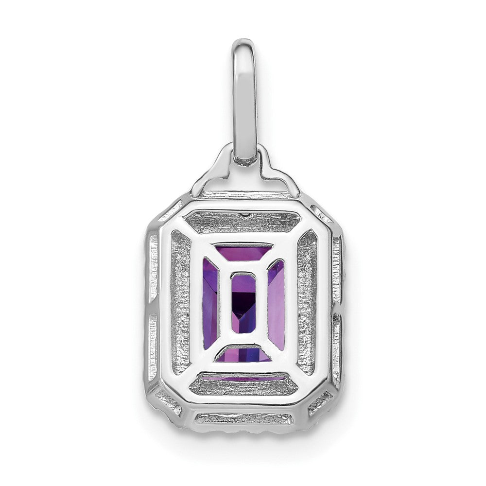 Emerald-Cut Gemstone and Diamond Pendants