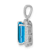 Emerald-Cut Gemstone and Diamond Pendants