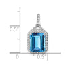 Emerald-Cut Gemstone and Diamond Pendants