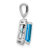 Emerald-Cut Gemstone and Diamond Pendants