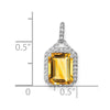 Emerald-Cut Gemstone and Diamond Pendants