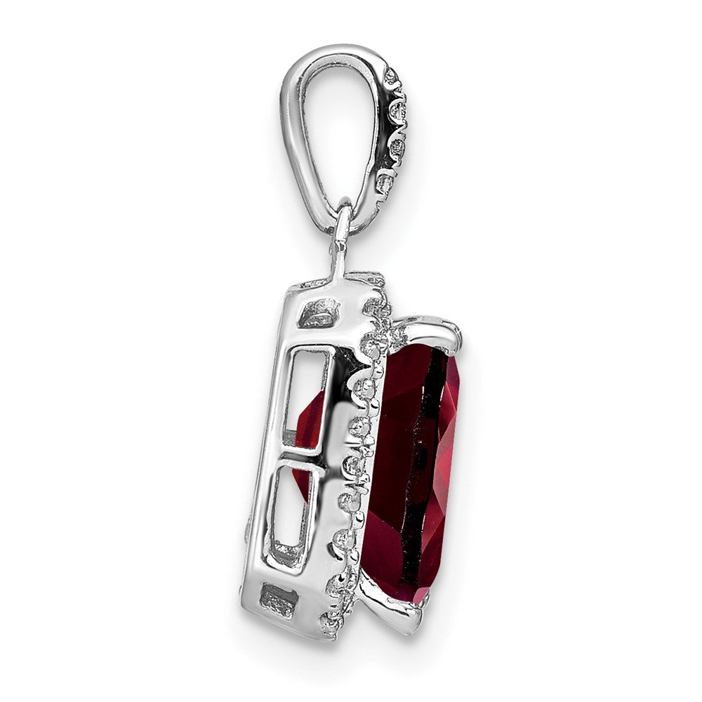 Emerald-Cut Gemstone and Diamond Pendants