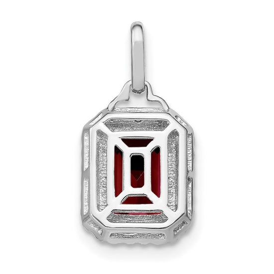 Emerald-Cut Gemstone and Diamond Pendants