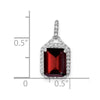 Emerald-Cut Gemstone and Diamond Pendants