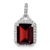 Emerald-Cut Gemstone and Diamond Pendants