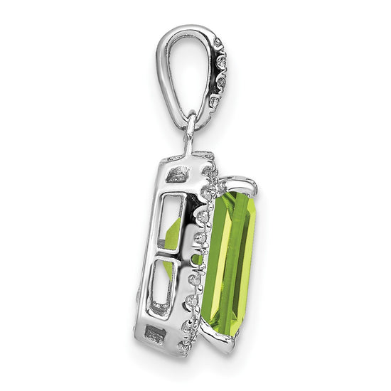 Emerald-Cut Gemstone and Diamond Pendants