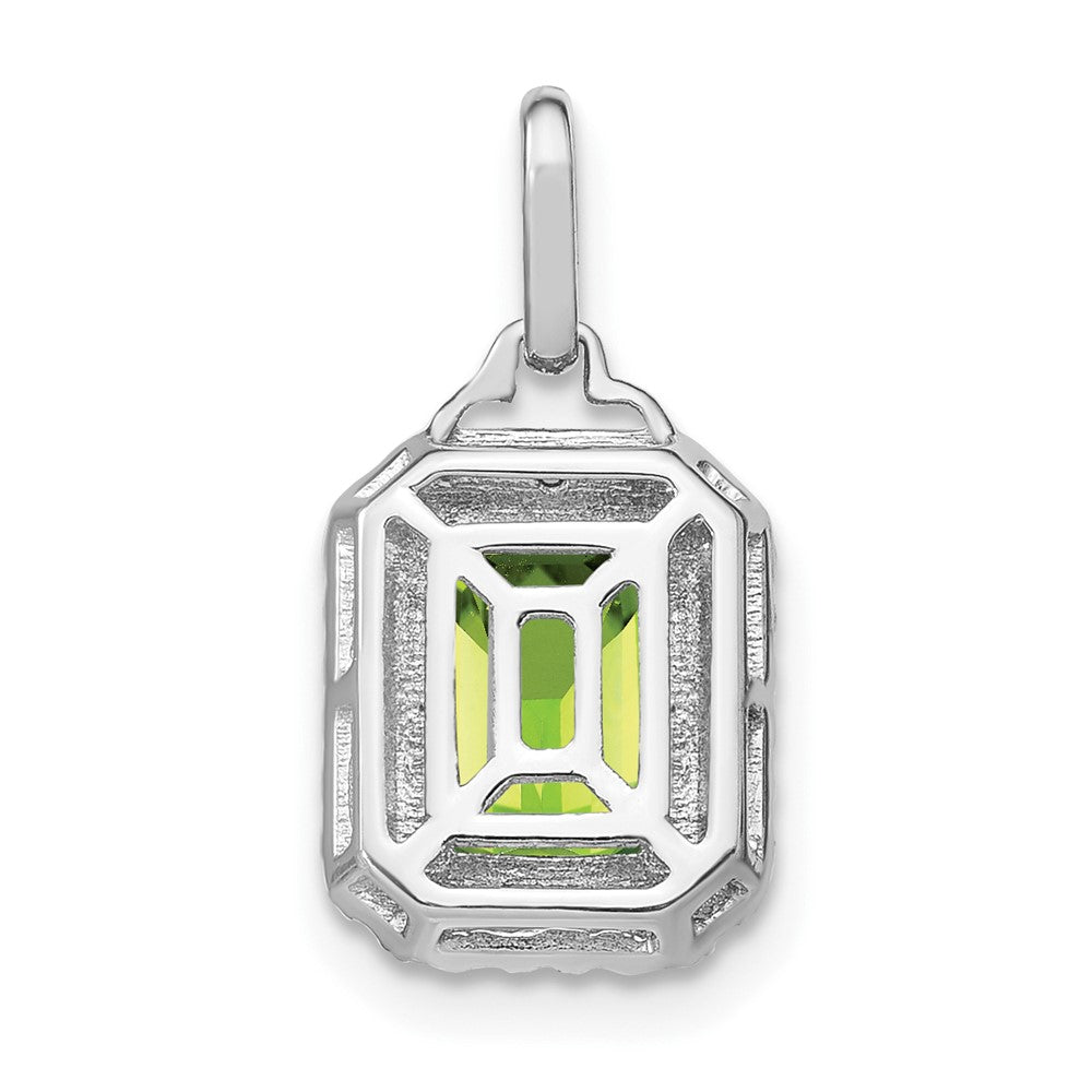 Emerald-Cut Gemstone and Diamond Pendants