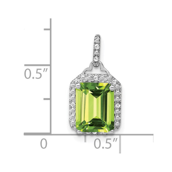 Emerald-Cut Gemstone and Diamond Pendants