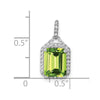 Emerald-Cut Gemstone and Diamond Pendants