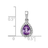 Pear Gemstone and Diamond Halo Pendants