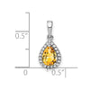 Pear Gemstone and Diamond Halo Pendants