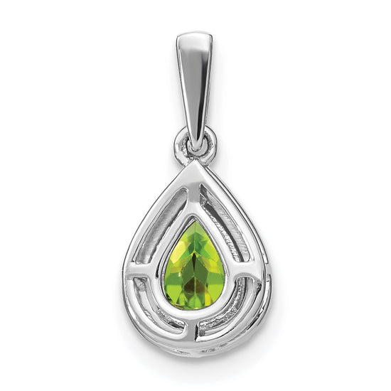 Pear Gemstone and Diamond Halo Pendants