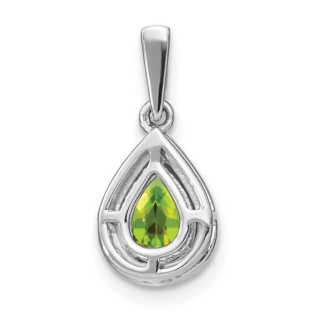 Pear Gemstone and Diamond Halo Pendants