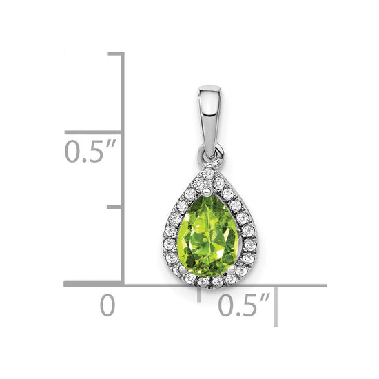 Pear Gemstone and Diamond Halo Pendants