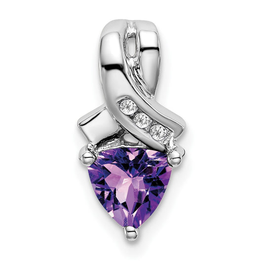 Trillion Gemstone and Diamond Pendants