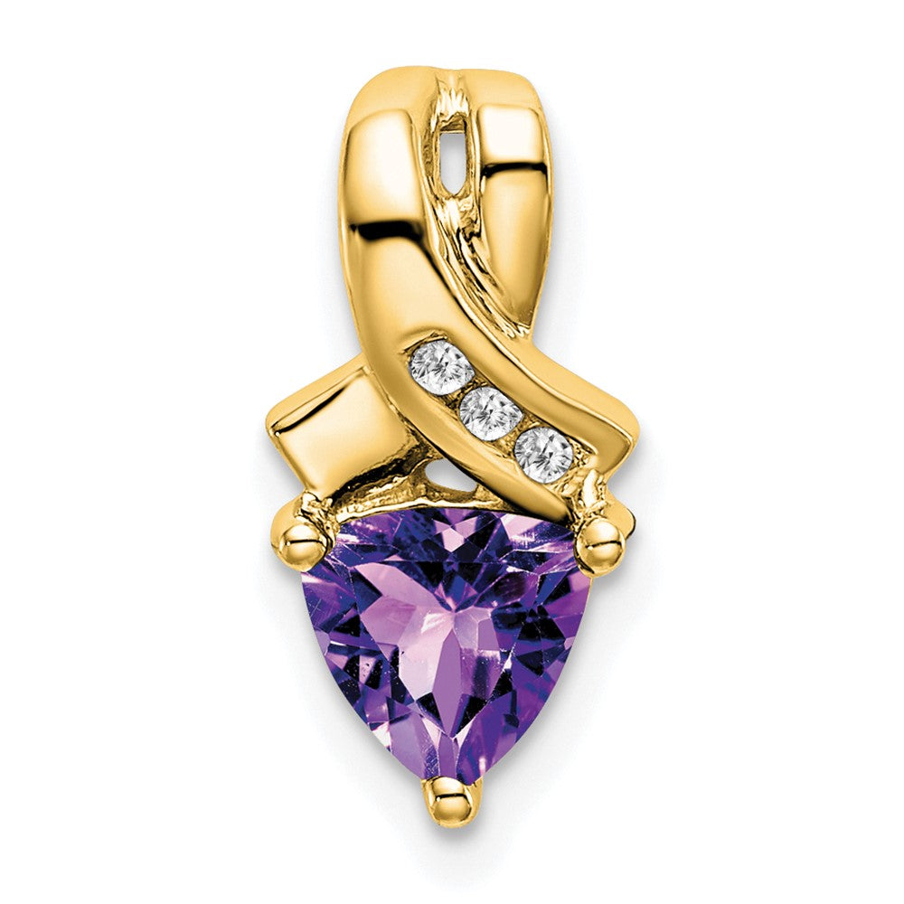Trillion Gemstone and Diamond Pendants