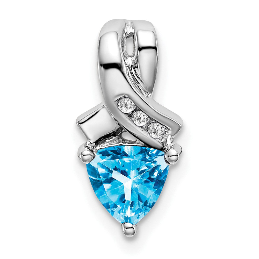 Trillion Gemstone and Diamond Pendants