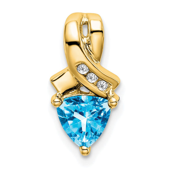 Trillion Gemstone and Diamond Pendants