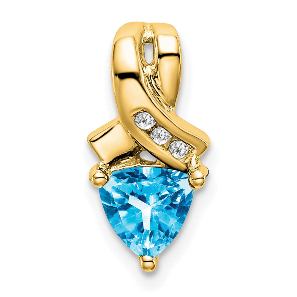 Trillion Gemstone and Diamond Pendants