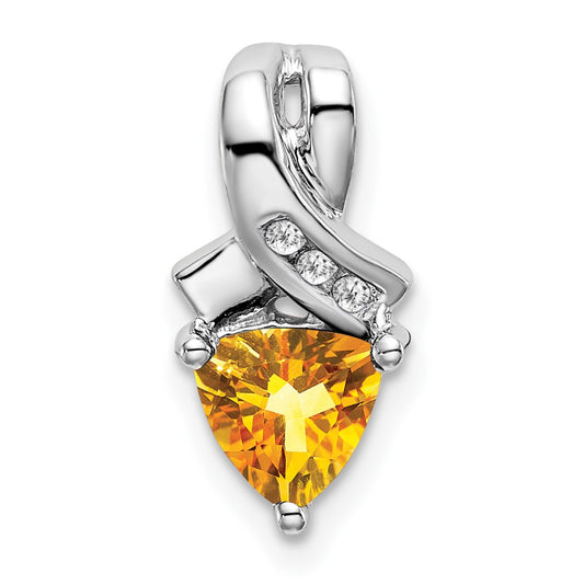 Trillion Gemstone and Diamond Pendants