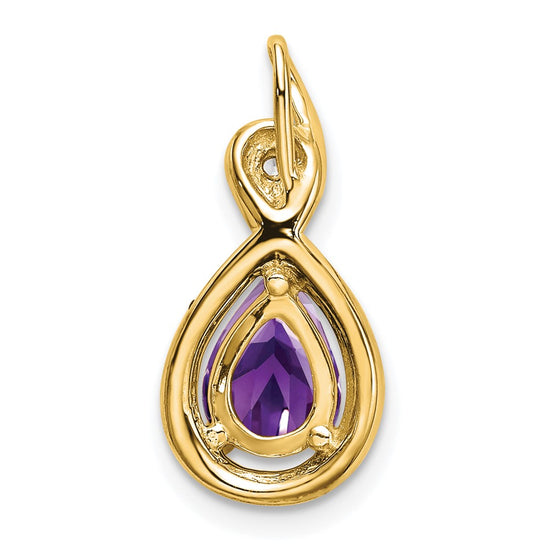 Pear Gemstone & Diamond Pendants